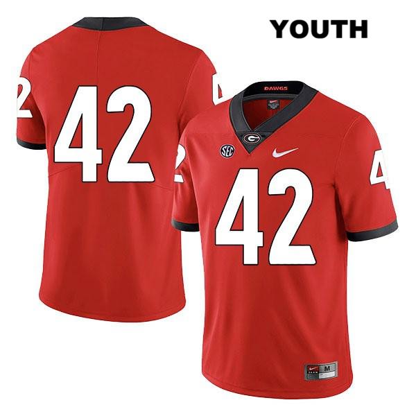 Georgia Bulldogs Youth Mitchell Werntz #42 NCAA No Name Legend Authentic Red Nike Stitched College Football Jersey BTG5856HG